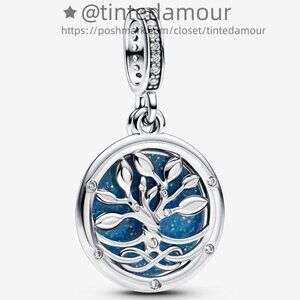 Pandora Glow-in-the-dark Infinity Tree Double Dangle Charm